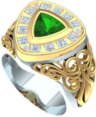 Trillion Filigree Ring