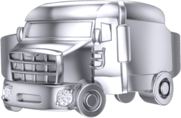 Truck Ring with Diamond Headlights