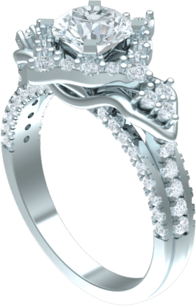 Halo Engagement Ring