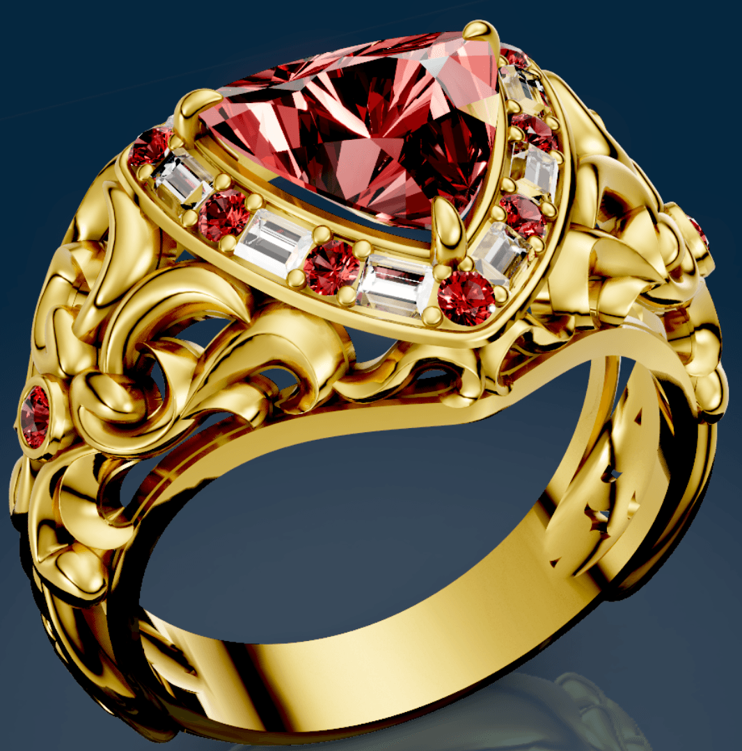 Trillion Gemstone Statement Ring