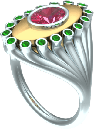 Oval Gemstone Ring