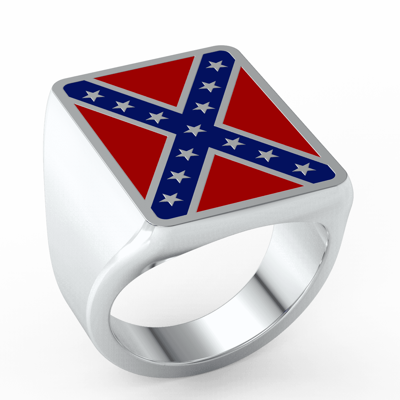 Confederate Flag Signet Ring